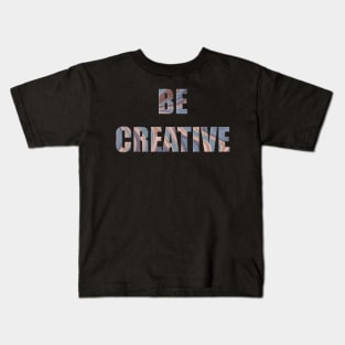 texture of agate on text be creative Kids T-Shirt